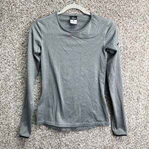 Nike Top Women’s Small Pro Dri-Fit Gray HyperWarm Long Sleeve Athletic Training